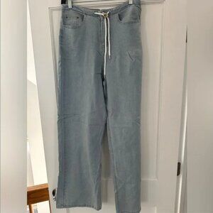 High Waisted Drawstring Comfy Jean NWOT Size M